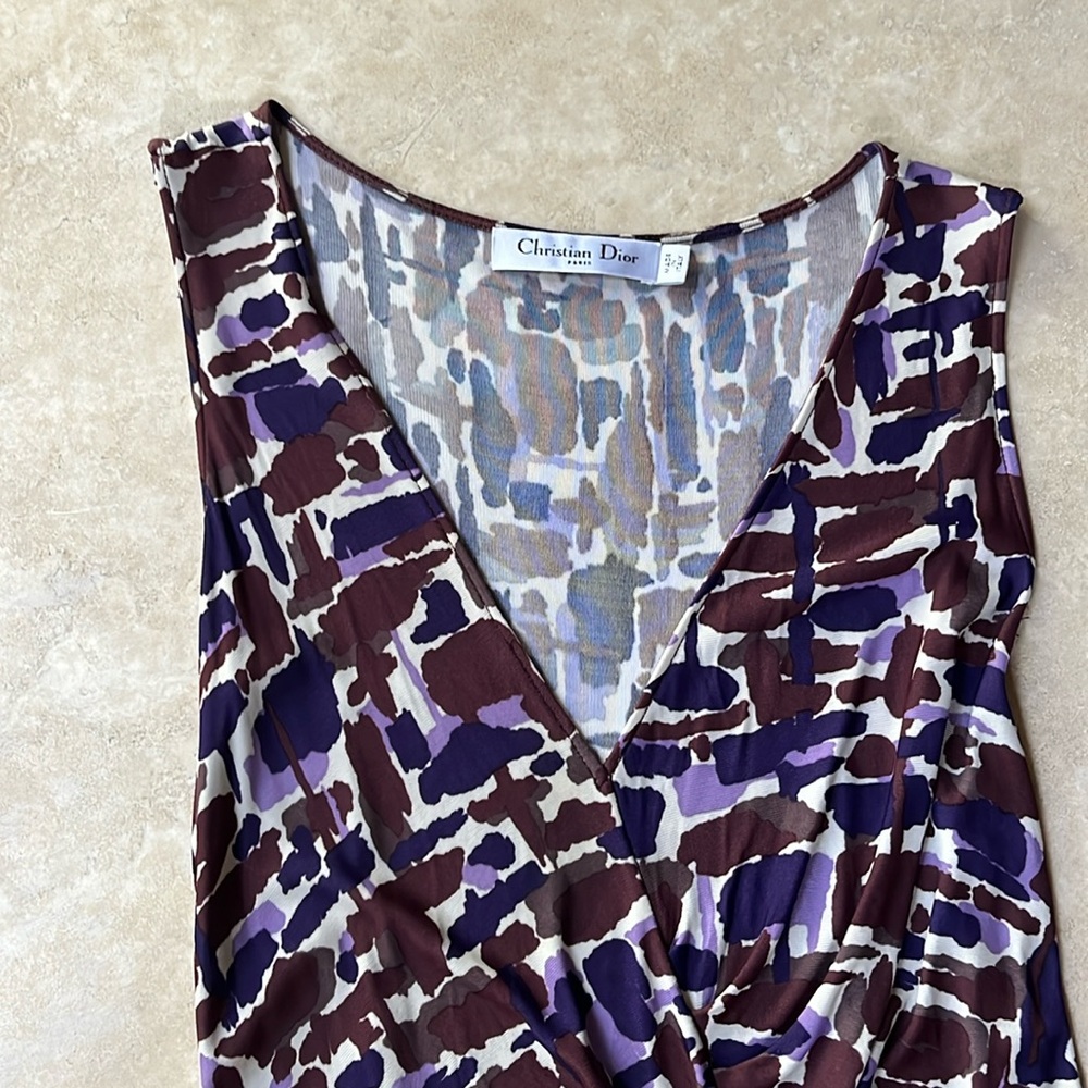Christian Dior maxi dress. Side zipper. Minor hem issue (see all photos)